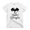 Noveltees ZA Unisex Baby Dragon Kids T-Shirt - White Photo