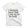 Noveltees ZA Unisex I Solemnly Swear That I Am Up To No Good Kids T-Shirt - White Photo