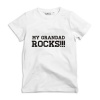 Noveltees ZA Unisex My Grandad Rocks Kids T-Shirt - White Photo