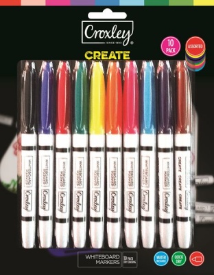 Photo of Croxley Create Fine Nib Whiteboard Markers - Blister of 10