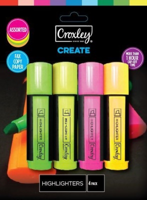 Photo of Croxley Create Highlighters - Wallet of 4