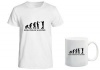 Qtees Africa Evolution Of A Golfer Men's White T-Shirt & Mug Combo Photo