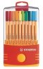 Stabilo Point 88 04mm Fibre Tip Pens ColorParade