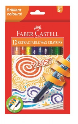 Photo of Faber Castell Faber-Castell 12 Retractable Twist Wax Crayons