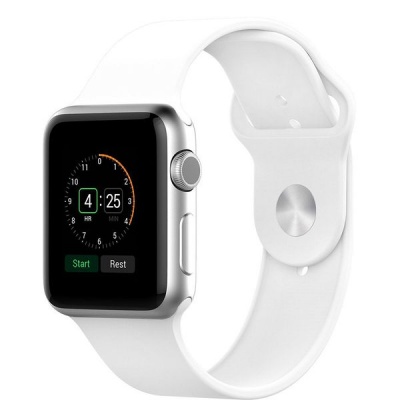 Photo of Apple Ã–kotec Soft Silicone 42mm Sports Band Strap for Watch - White