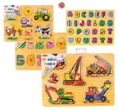 Photo of Bulk Pack 2 x Learning The Farm Wooden Push-in Board