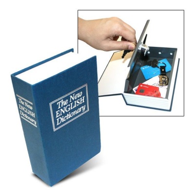 Dictionary Book Safe Medium Blue