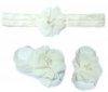 Diamante Headband with Barefoot sandal - Cream Photo