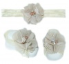 Diamante Headband with Barefoot sandal - Tan Photo