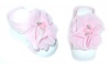Diamante Baby Barefoot Sandals - Baby Pink Photo