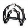 Dadi Double Halfmoon Tambourine - Black Photo