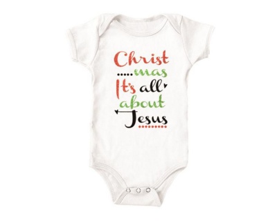 Photo of OTC Shop Christmas It's all about Jesus Onesies