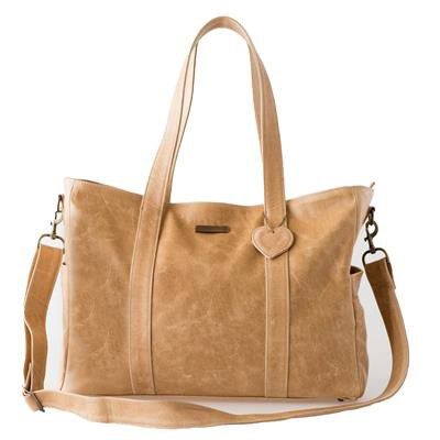 Photo of Mally Luxury Leather Baby Bag with Changing Mat - Tan