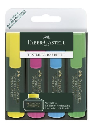 Photo of Faber-Castell Textliner 1548 Highlighters - Wallet of 4