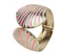Arm Candy Fan Shell Hinged Cuff Bracelet - Pink and Baby Blue Photo