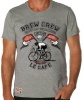 Apres Velo Brew Crew Mens Tee in Grey Marle Photo