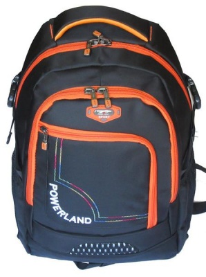 Photo of Powerland Unisex Laptop Backpack - Black & Orange