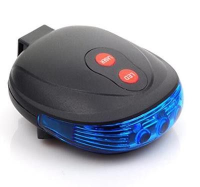 Photo of Bicycle Laser Tail Light LED Mountain Bike Safety warning Flashing Lamp Alarm Back Rear Light - Blue