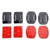 SJCAM 2x Flat & 2x Curved Mounts with 3M Adhesive Pads for GoPro Hero 3 /3/2/1 Photo