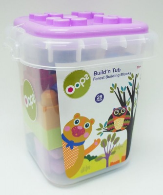 Oops 28 Piece Forest Build A Tub Multi Colour