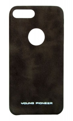Photo of Young Pioneer PU Leather Back Cover For iPhone 7 -Brown
