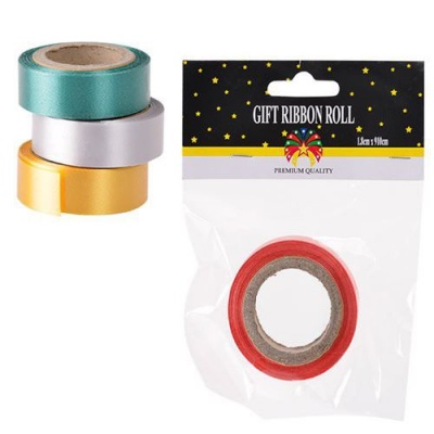 Photo of Bulk Pack 10 X Pearlized Gift Wrap Ribbon 1.8x910cm Assorted Colours