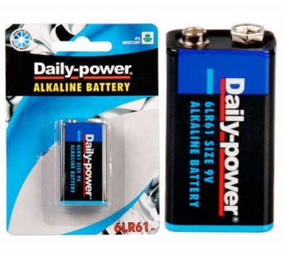 Bulk Pack 5 X Daily Power Alkaline Battery 9 Volt