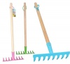 Bulk Pack 4x "Garden Monsters" Kids Metal Rake Assorted Colours Photo