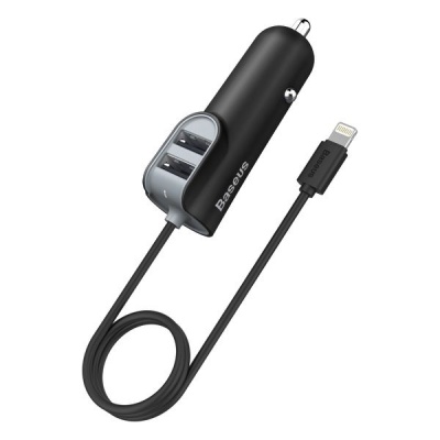 Photo of Baseus 1m - 5.5A Energy Station with Lightning Cable Car Charger - Black