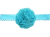 Baby Headbands Detailed Net Flower Headband - Aqua Photo