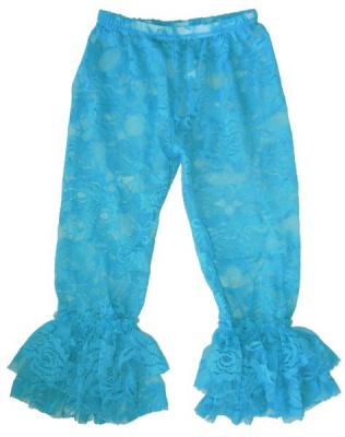 Photo of Baby Headbands Lace Leggings Bootleg Pants - Turquoise