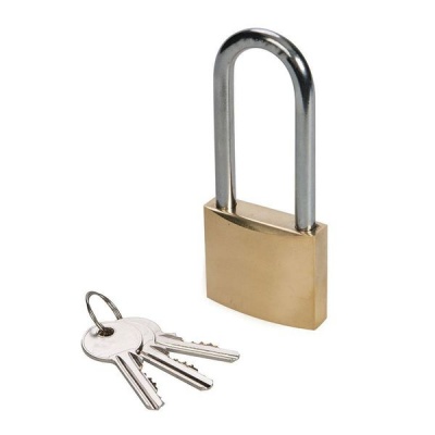 Photo of Cabinet Shop - Carded Padlock Brass Long Shackle - 40mm