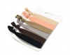Set of Six Elastic Hair Ties - Tan to Black Photo