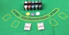 Texas Hold'em Poker Set with Black Jack Mat Photo