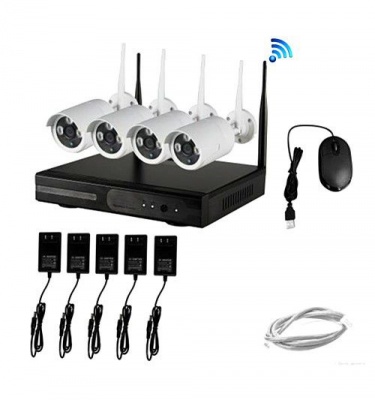 Photo of HD 4 Channel 720P Wireless IP Camera CCTV Security Surveillance System NVR KIT
