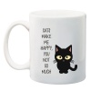 Qtees Africa Cats Make Me Happy You Not So Much - White Printed Mug Photo
