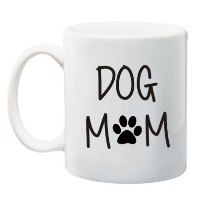 Photo of Qtees Africa Dog Mom - White Printed Mug