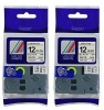 Rappid TZ-231 Brother Label Tape Cartridge Twin Pack - Laminated Black on White [8m Length] Photo