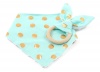 Croshka Designs Bunny Ears Baby Wooden Teething Ring & Bib Set - Yellow & White Photo