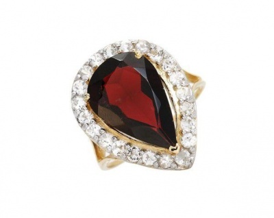 Photo of Miss Jewels 10K Yellow Gold 6.25ctw Topaz And Garnet Wedding Ring