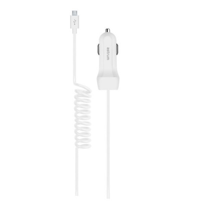Photo of Astrum Spring Micro USB 2.1A Car Charger - White