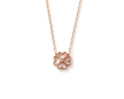 Photo of Clover Diamond Pendant - Rose Gold