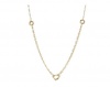 14K Yellow Gold Necklace with Heart Links Photo