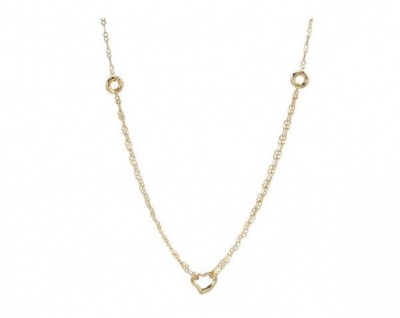 Photo of Miss Jewels 14K Yellow Gold Necklace with Heart Links