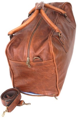 Photo of King Kong Leather Overnight Leather Travel Bag - Pecan