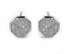 Octagon Shaped Studs with Clear CZs Photo