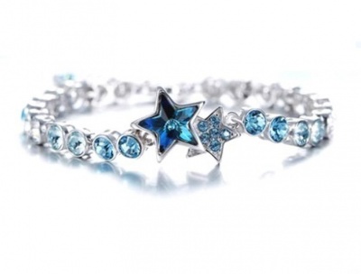 Swarovski CDE 925 Star Bracelet with Crystals