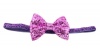 Handmade Shimmery Bow Headband - Purple Photo