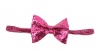 Handmade Shimmery Bow Headband - Hot Pink Photo
