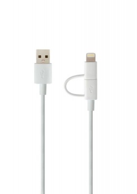 Ultra Link Iphone Android Dual Sync Charge Cable White